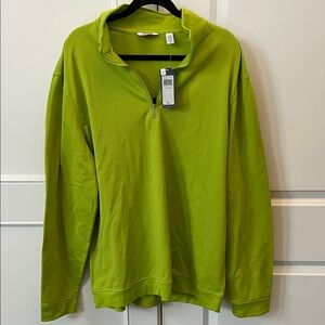 Izod Men's Green Zip-Up Sweater xl nwt